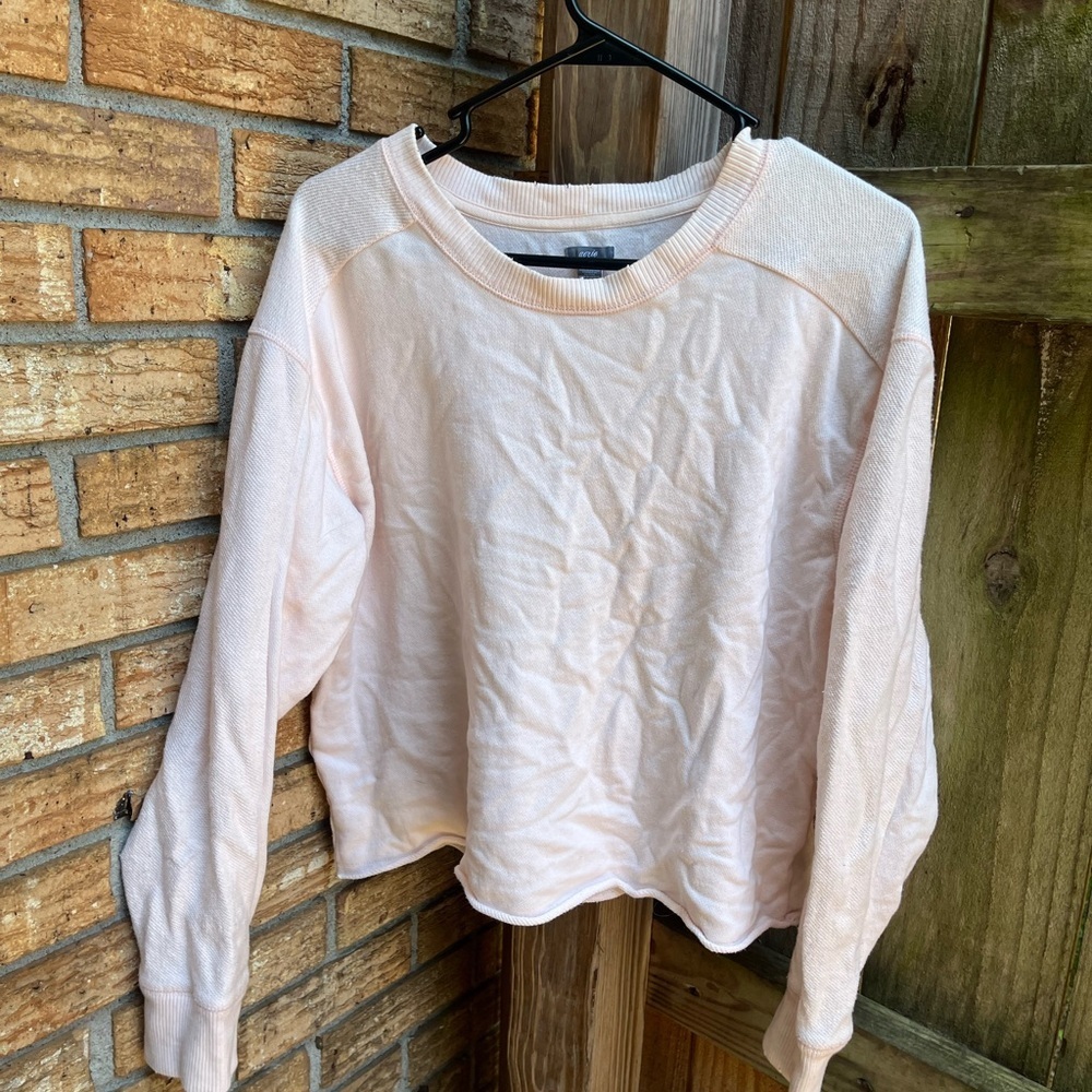Aerie Blush Pink Cropped Sweatshirt